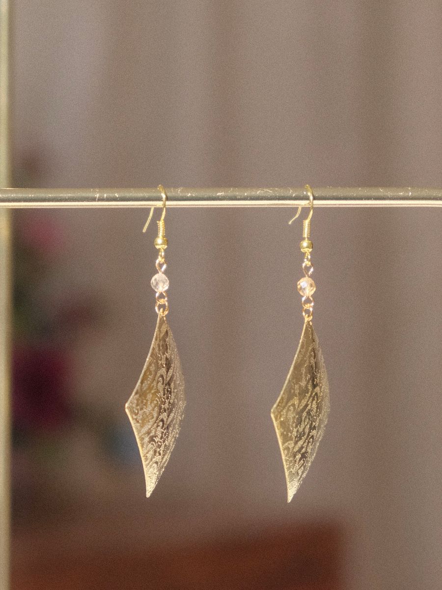 Golden diamond - Citrine earrings product image (4)