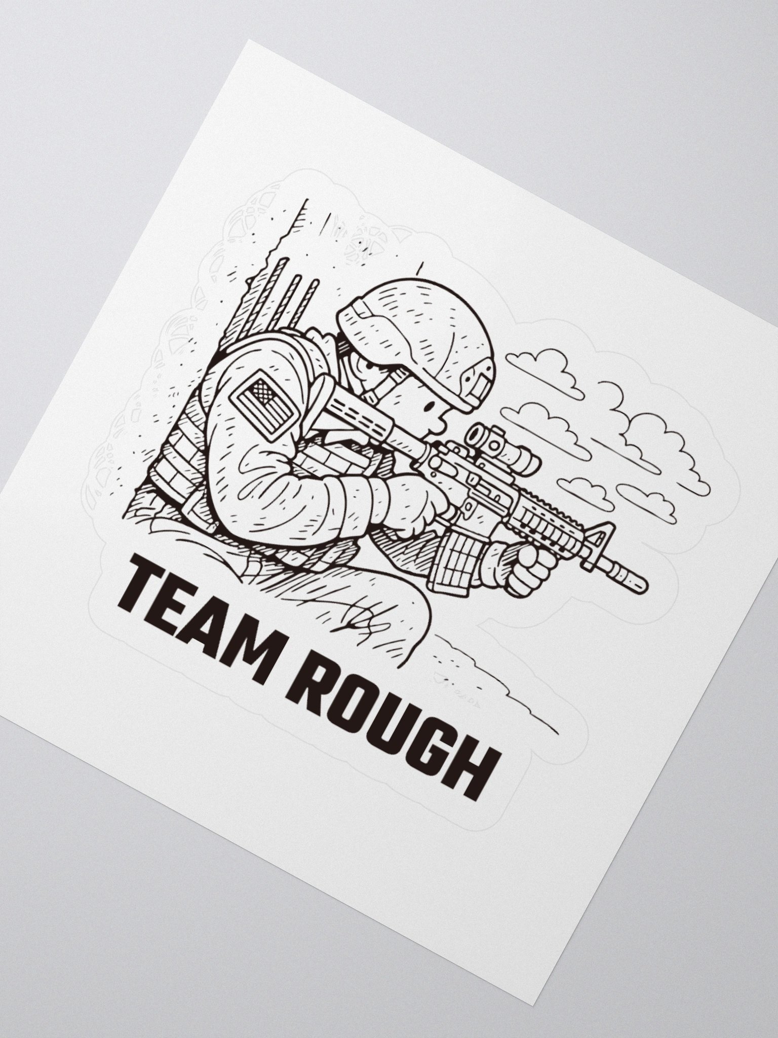 Team Rough – Military-Inspired Bold Graphic Tee | i Roar Concept Design product image (4)