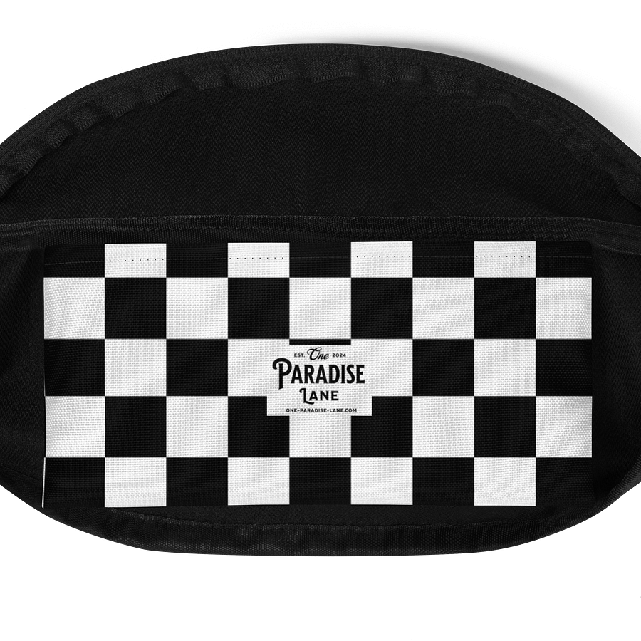 Black/White Checkerboard Fanny Pack product image (6)