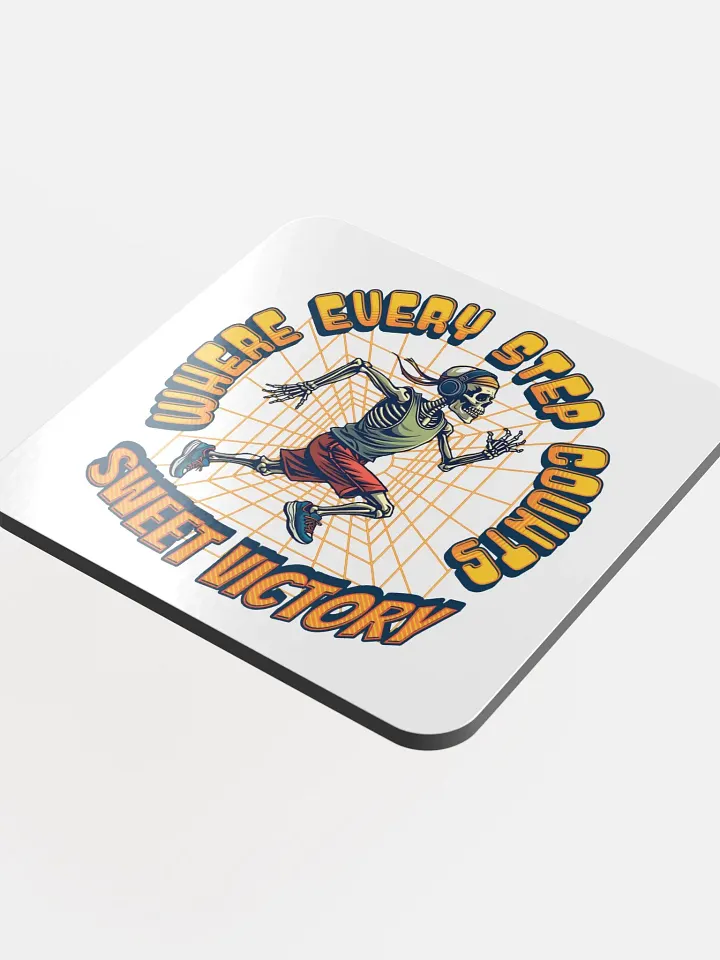 Where Every Step Counts Sweet Victory Runner Skeleton Cork Coaster product image (1)