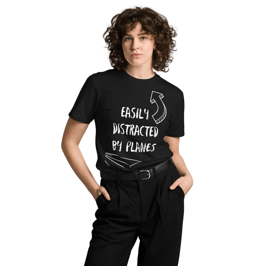 Easily Distracted By Planes Premium T-Shirt product image (7)