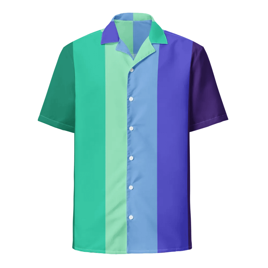 Gay Men's Pride Flag - All-Over Hawaiian Shirt product image (4)