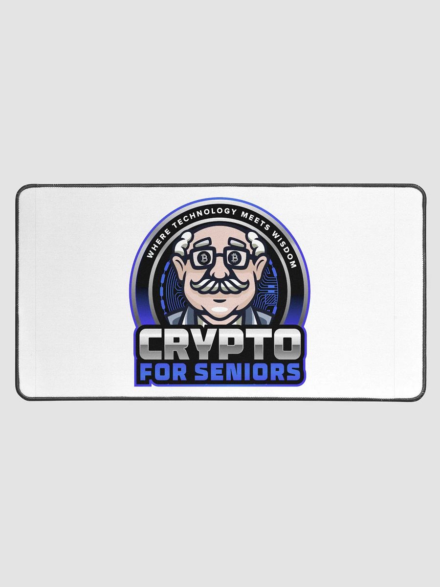 Crypto For Seniors Desk Blotter (New 3D Large Logo) product image (1)