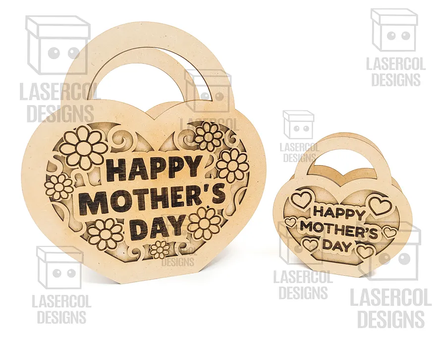 Mother's Day Gift Basket (3 Sizes) - Laser Cut Files product image (7)