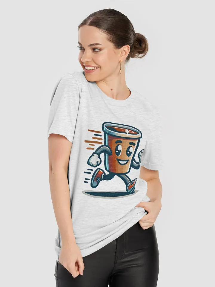 Energetic Coffee Cup Cartoon T-Shirt product image (1)