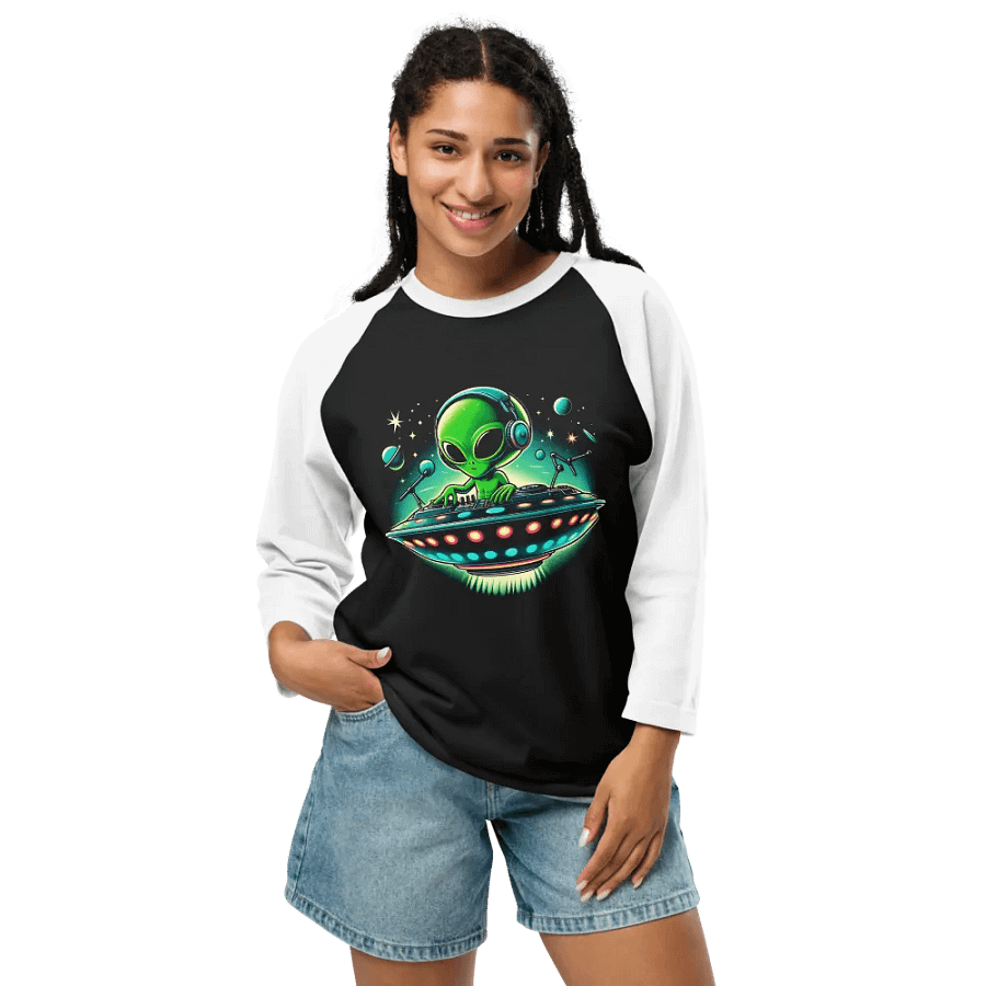 Alien DJ Baseball Style Tee - Dark Torso Colors product image (7)