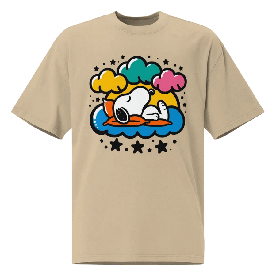 Dreamy Dog Clouds Oversized T-Shirt product image (1)