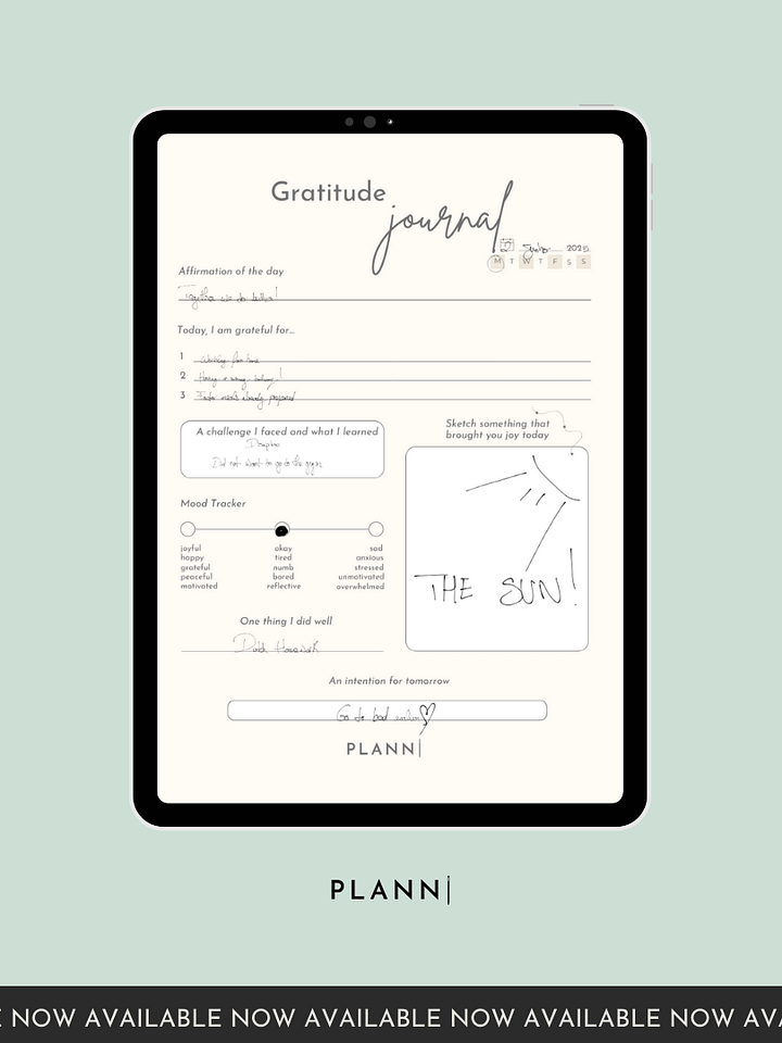 Minimalist Gratitude Planner | PLANNI product image (2)