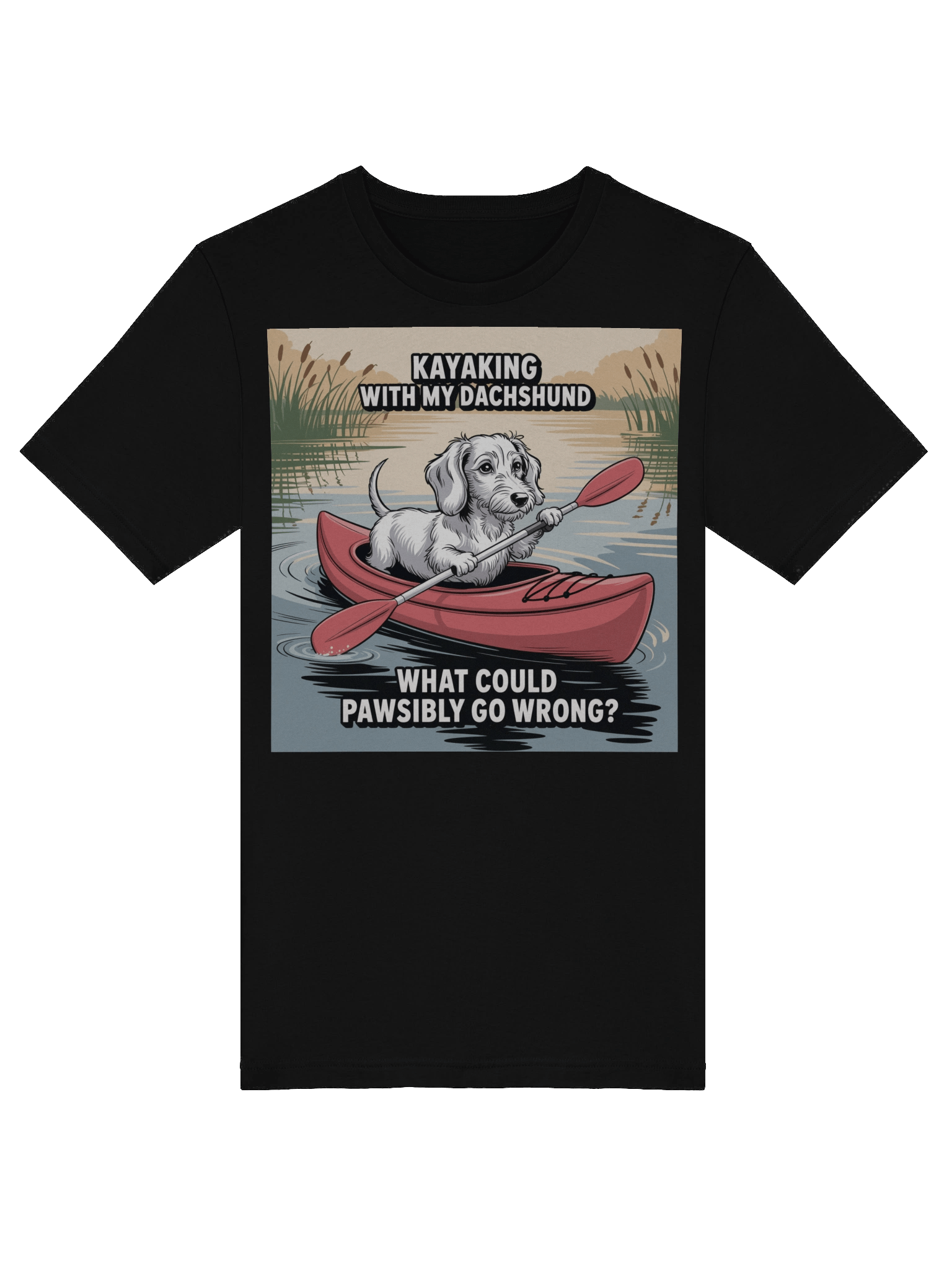 Kayaking with My Dachshund – Funny Dog Lover T-Shirt product image (5)