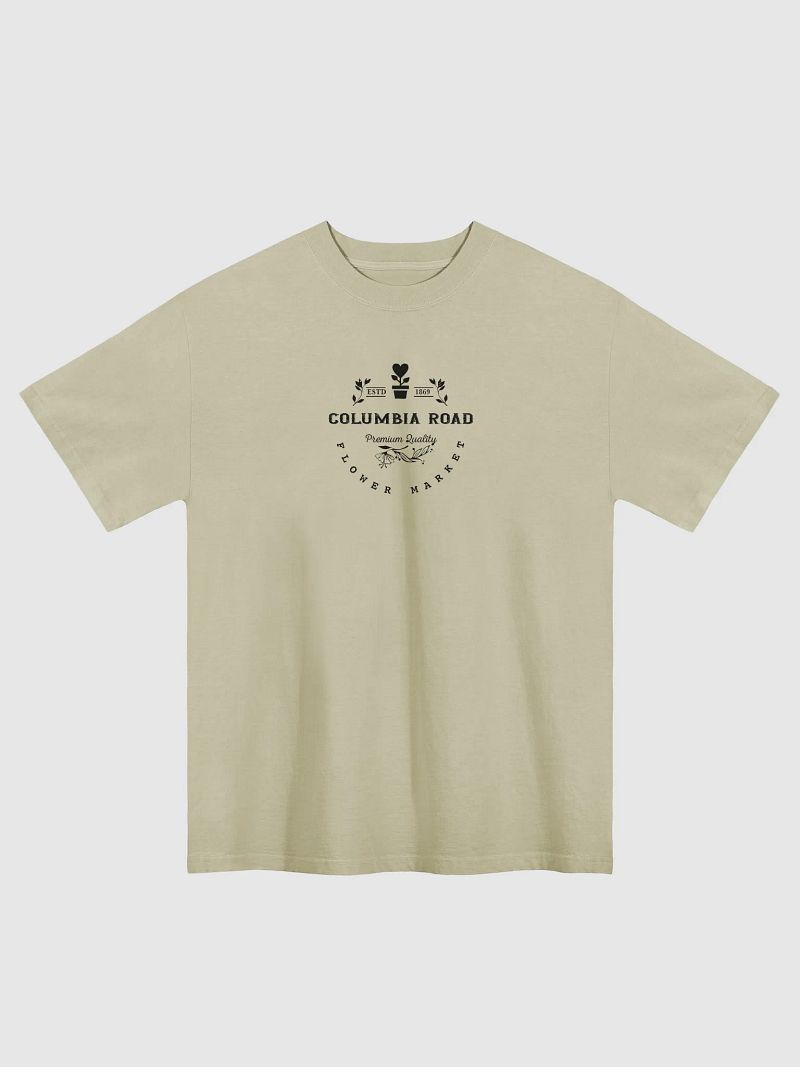 Columbia Road Market Vintage Vibes Oversized Tee (Faded Eucalyptus)