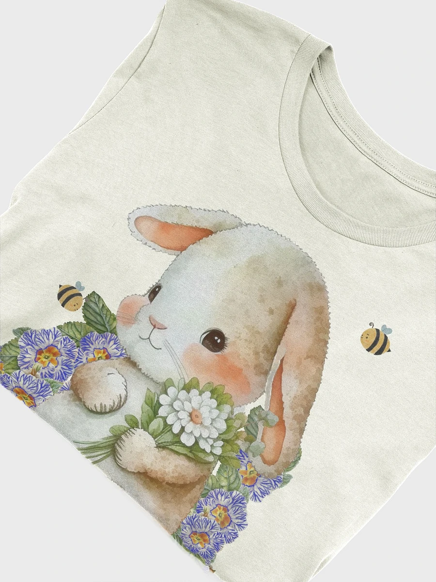 Garden Whispers: Bunny and the Primula Zebra Blues Tee - Bella+Canvas Supersoft, Double-Sided Design product image (15)