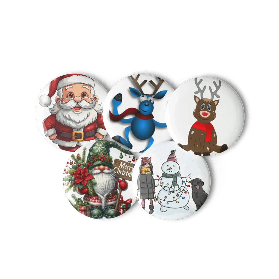 Festive Holiday Pin Button Set product image (11)