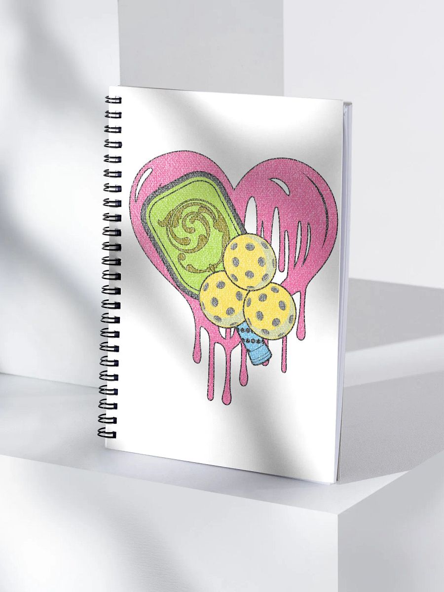 Heart Pickleball Whimsical Drip Spiral Notebook product image (3)