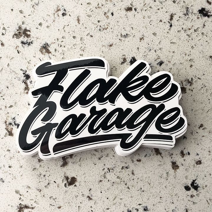 Handwritten Flake Garage Sticker product image (2)