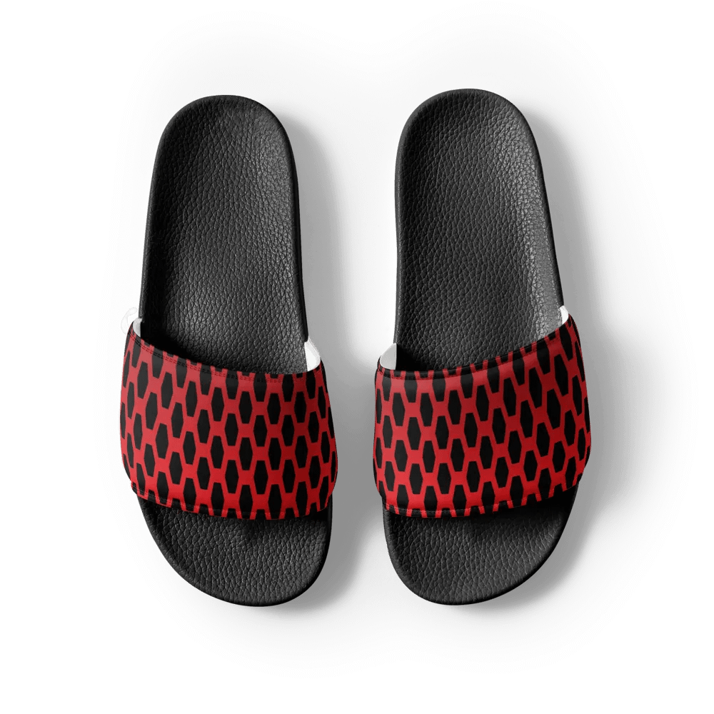Honeycomb Red & Black Men's Slides product image (8)