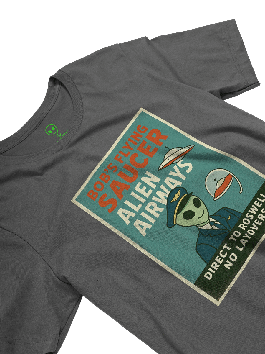 Roswell Alien Airways UFO Retro Airline Pilot Poster Unisex T-Shirt product image (39)