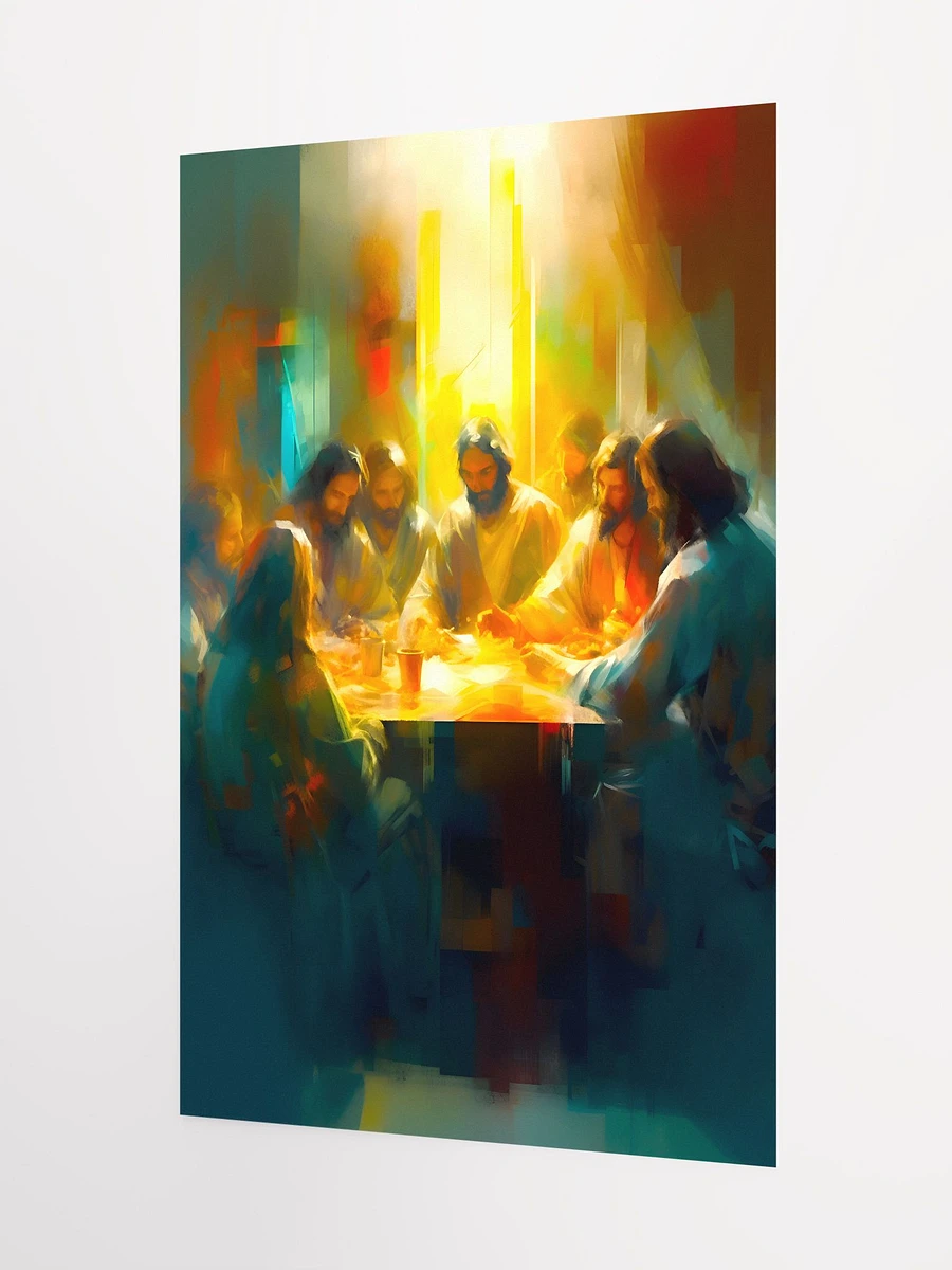 The Last Supper of Jesus Christ and the Apostles Abstract Depiction Religious Art Matte Poster product image (5)