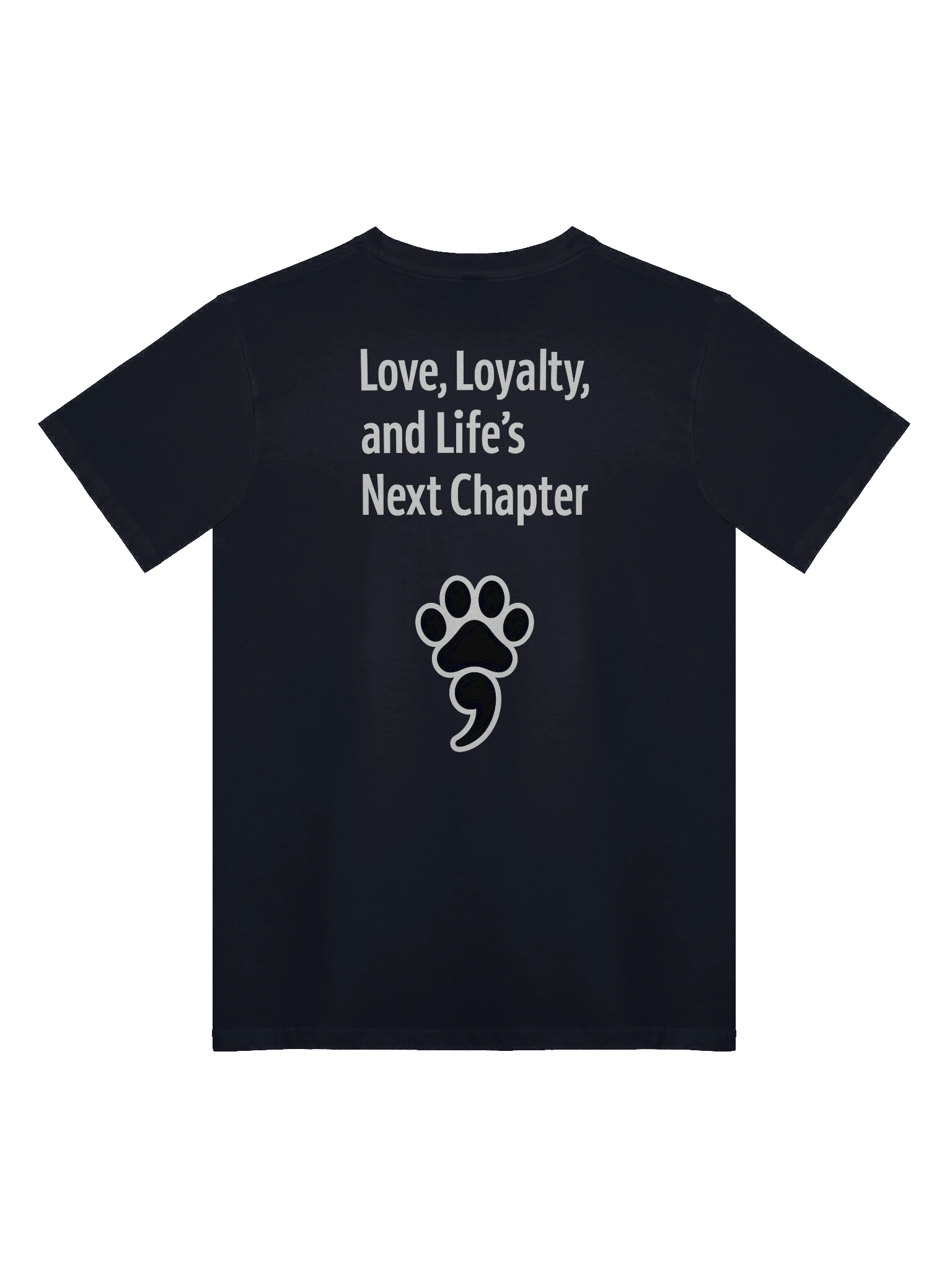 🐾 Paw Semicolon Awareness T-Shirt | Front & Back Design product image (1)