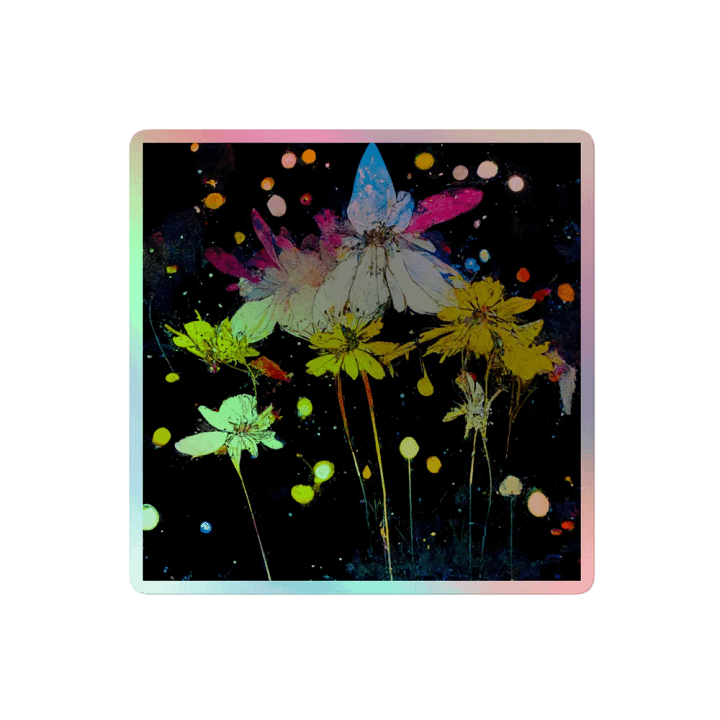 Luminous Blooms Holographic Sticker Sheet product image (2)