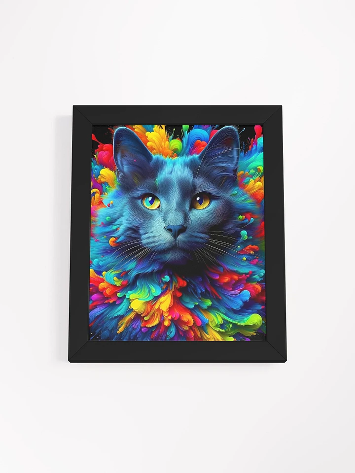 Framed High-Quality Matte Poster (in): Russian Blue product image (1)