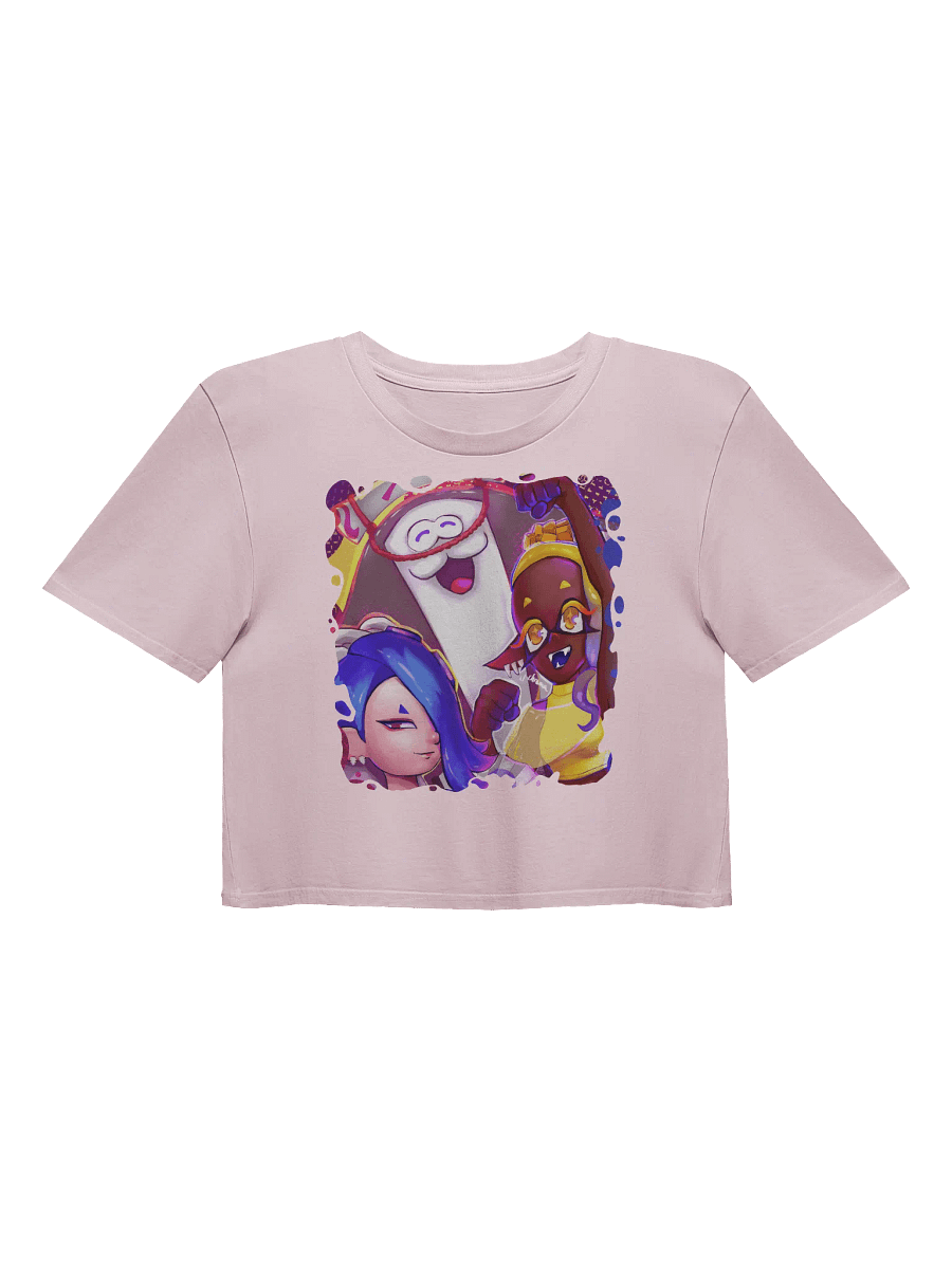 Repping the Splatlands - Colorful Game Fanart- Cropped Tee - Art by CosmicChroma product image (5)