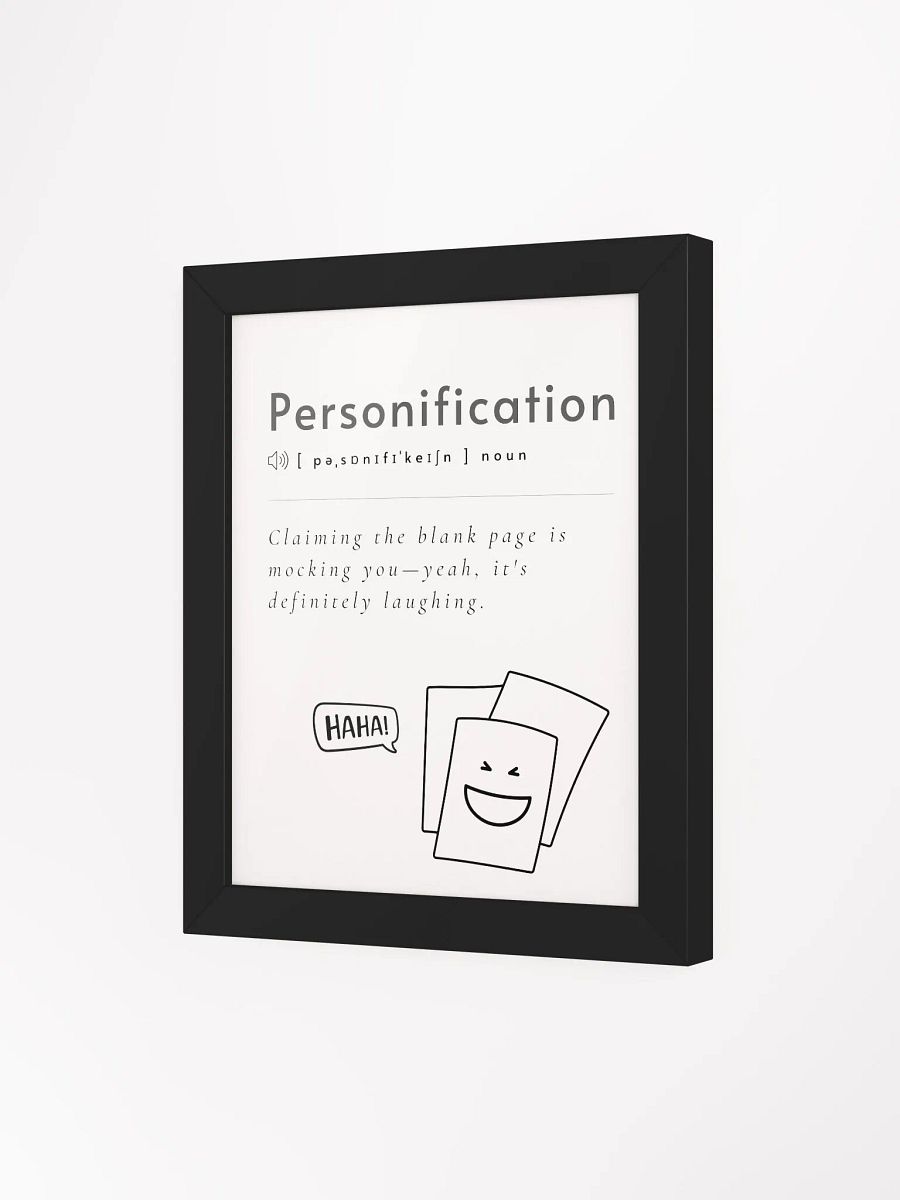 Personification Funny Definition Framed Matte Poster product image (4)