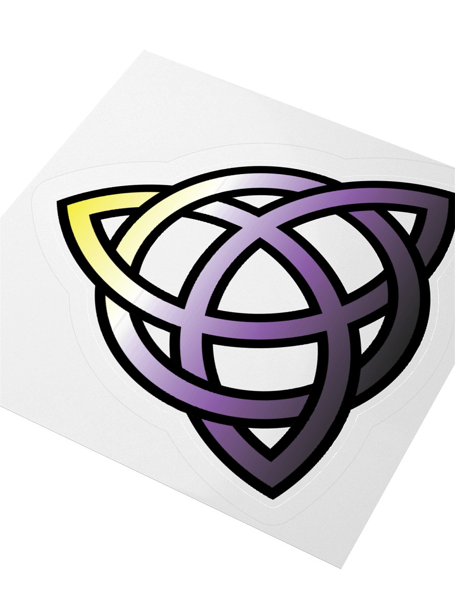 Non-binary Pride Gradient Celtic Knot Sticker product image (7)