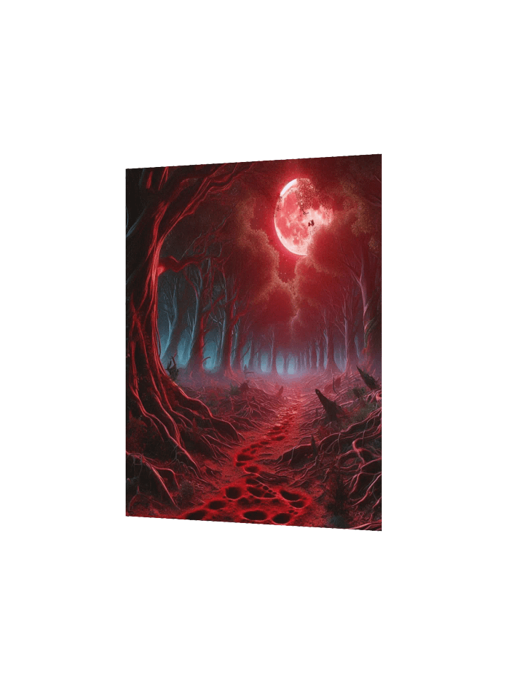 Red Forest Footsteps Enhanced Matte Paper Poster product image (2)