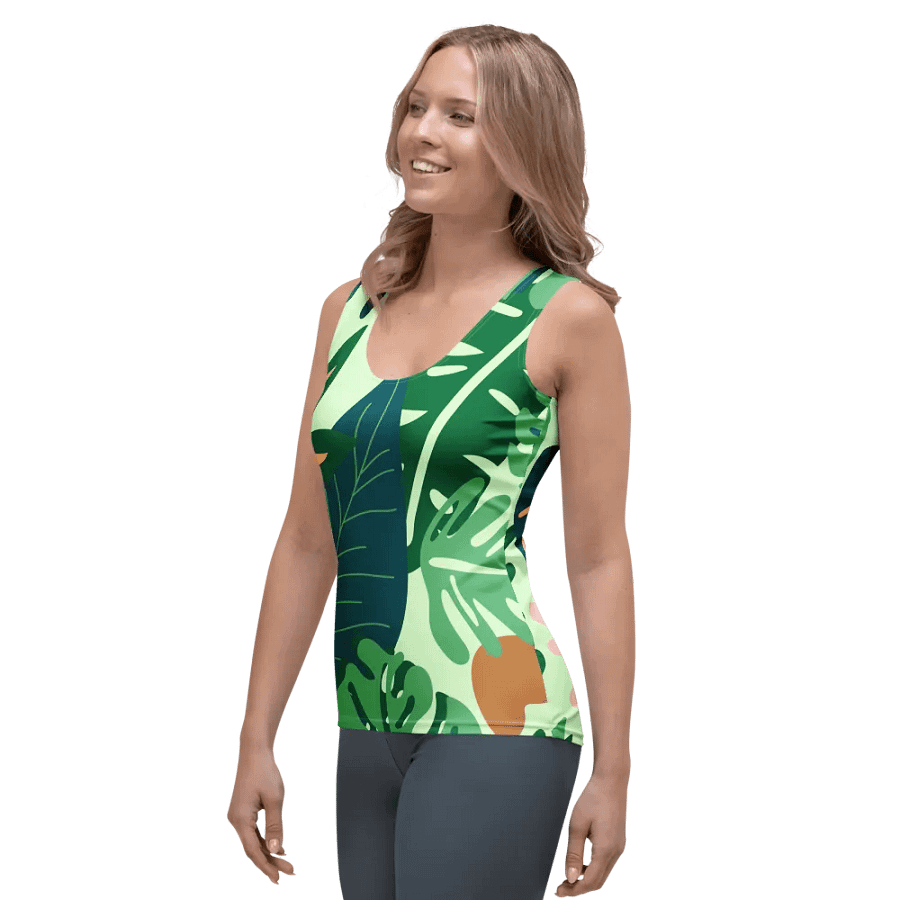 Vibrant Leaves All-Over Tank Top product image (3)