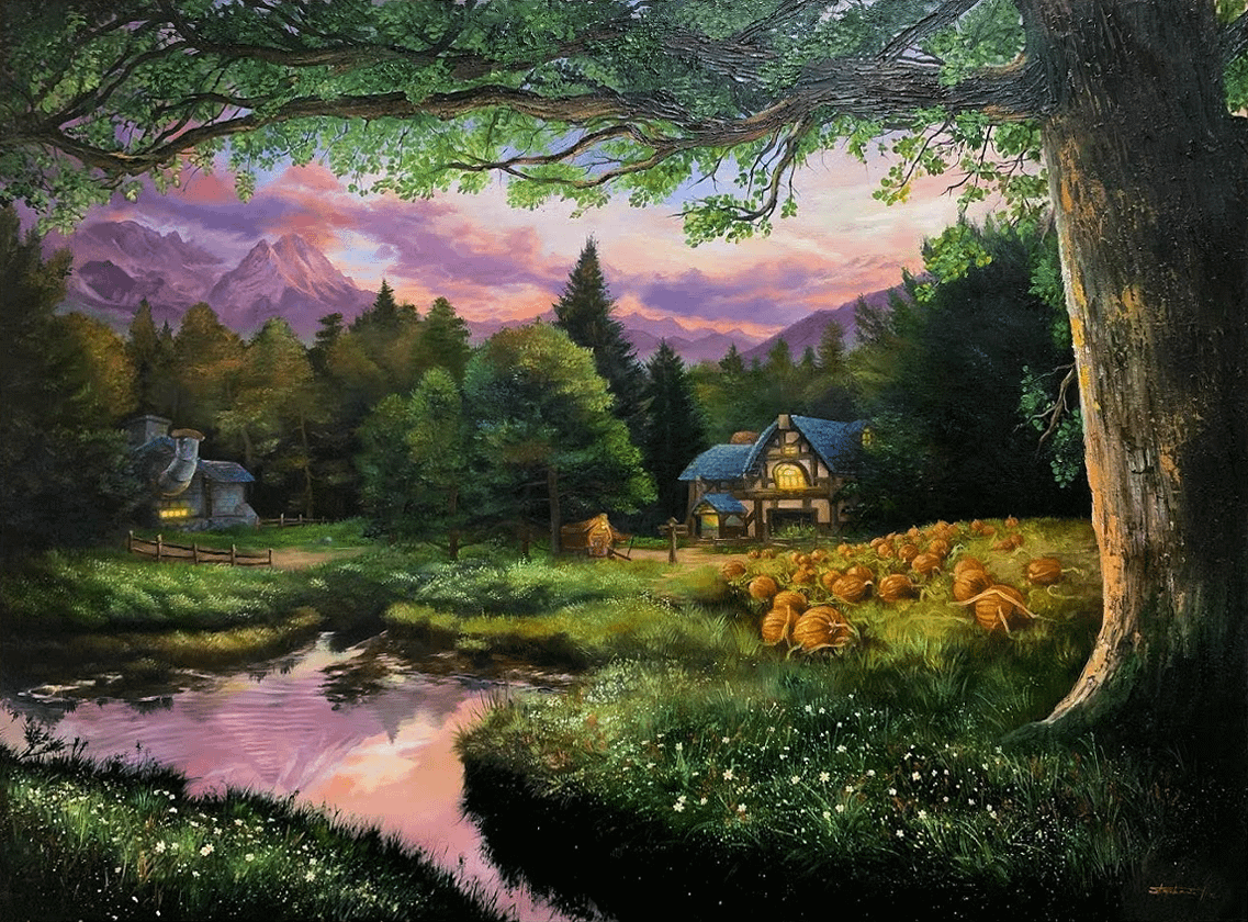 Goldshire (World of Warcraft)- Original Oil Painting product image (3)