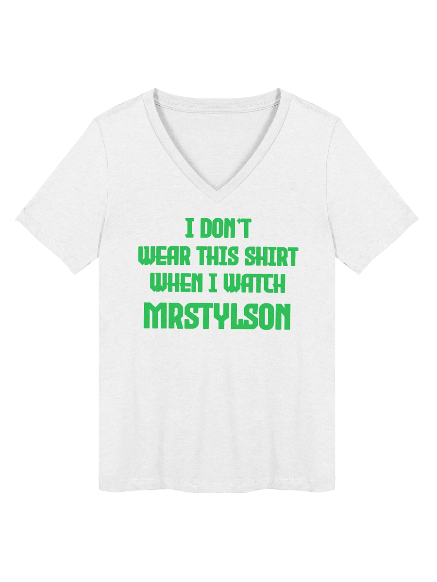 I Don't Wear This Women's V-Neck (Green Text) product image (53)