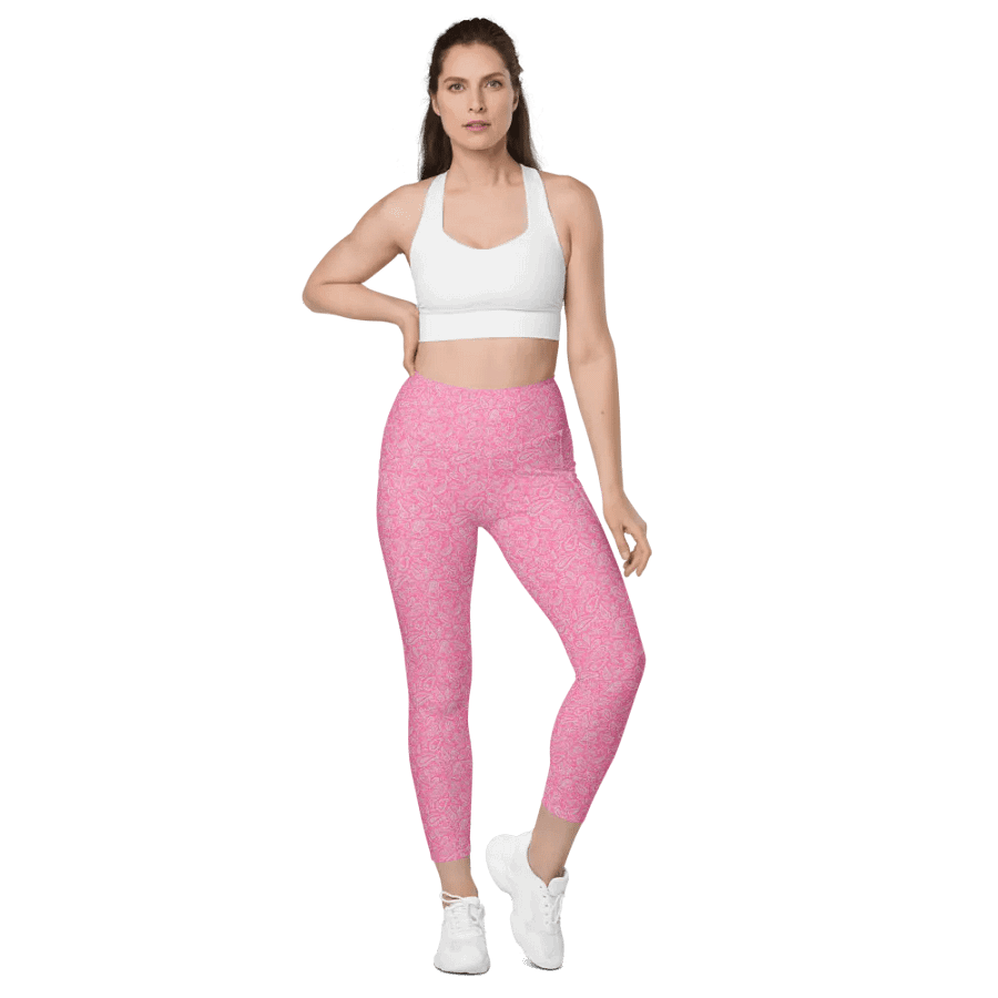 Pink Leggings w pocket product image (2)