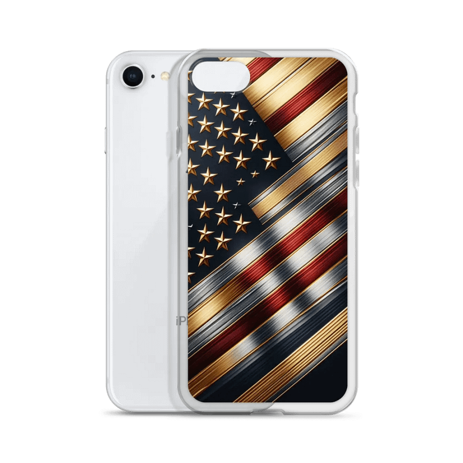 Patriotic Metal Flag iPhone Case product image (51)