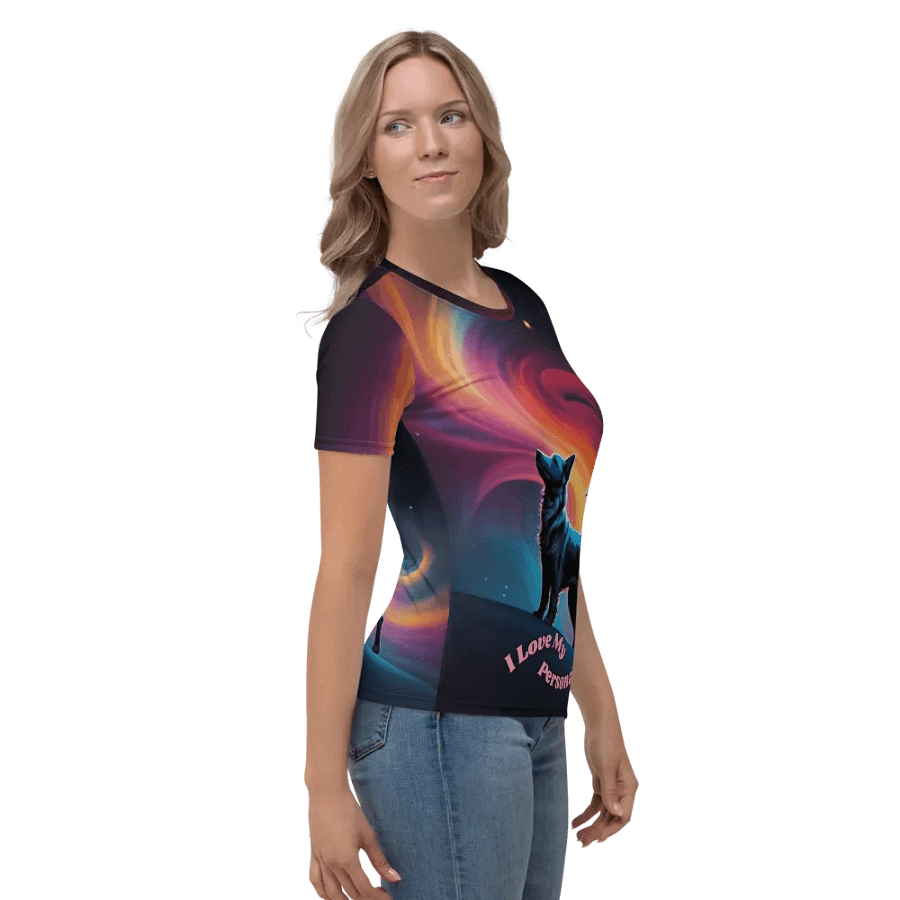 I Love My Personal Stalker Dog All Over Print T-shirt product image (4)
