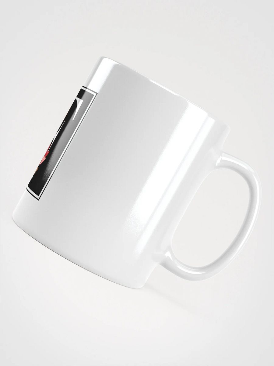 Elegant Floral Letter F White Glossy Mug product image (10)