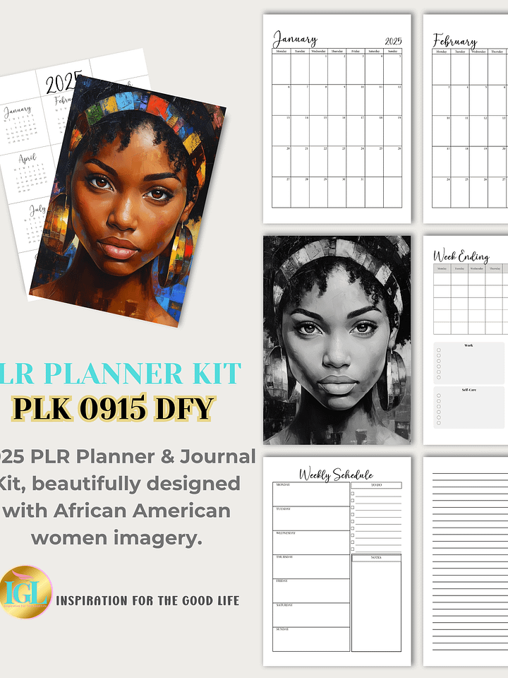 2025 PLR Planner & Journal Kit - PLK-0915 DFY product image (2)