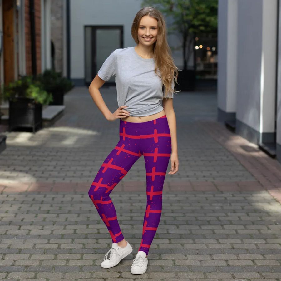 Customizable Grid Fusion Leggings product image (7)