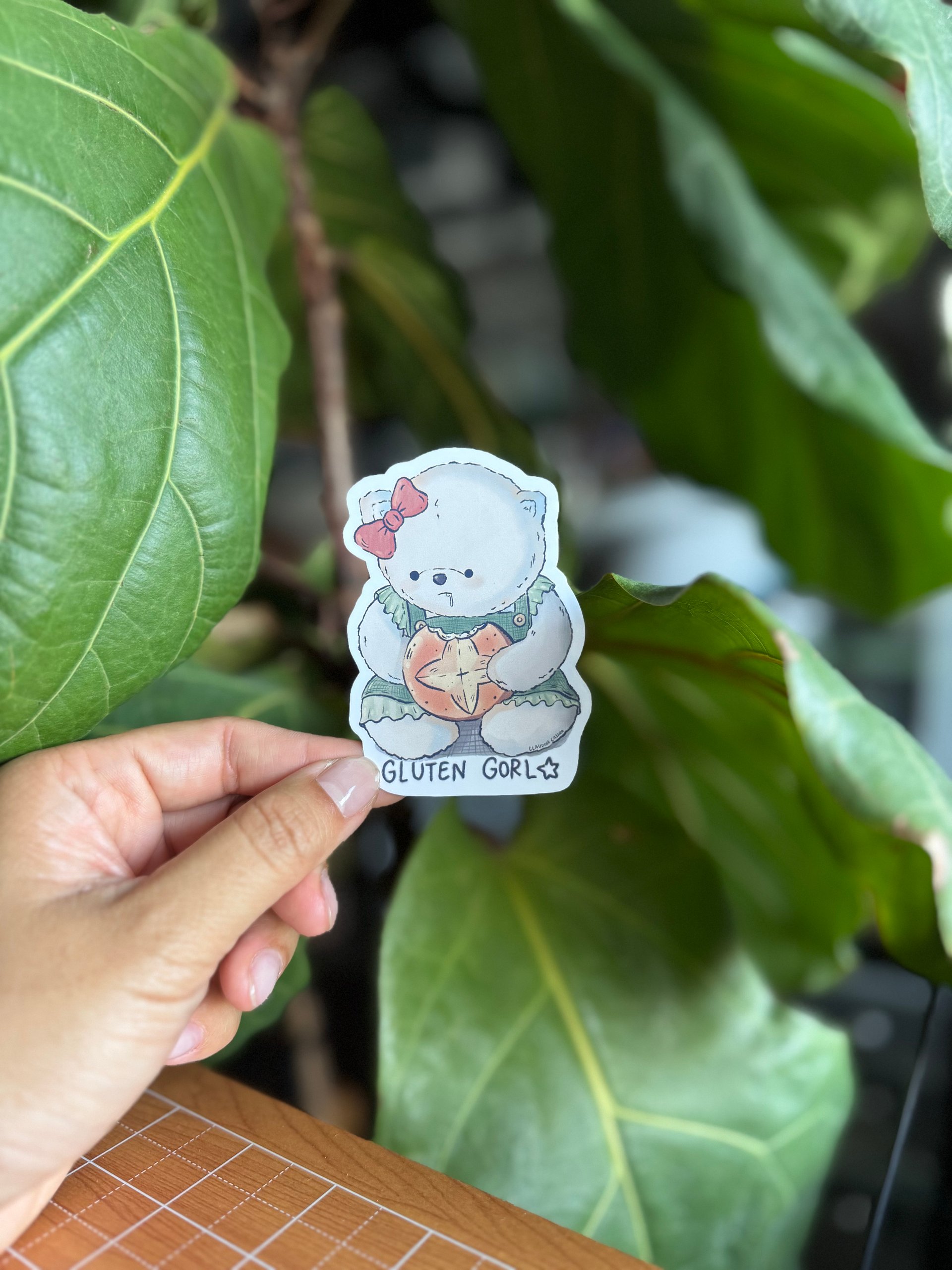 Amber Beary Gluten Gorl Bread Waterproof Vinyl Sticker product image (2)