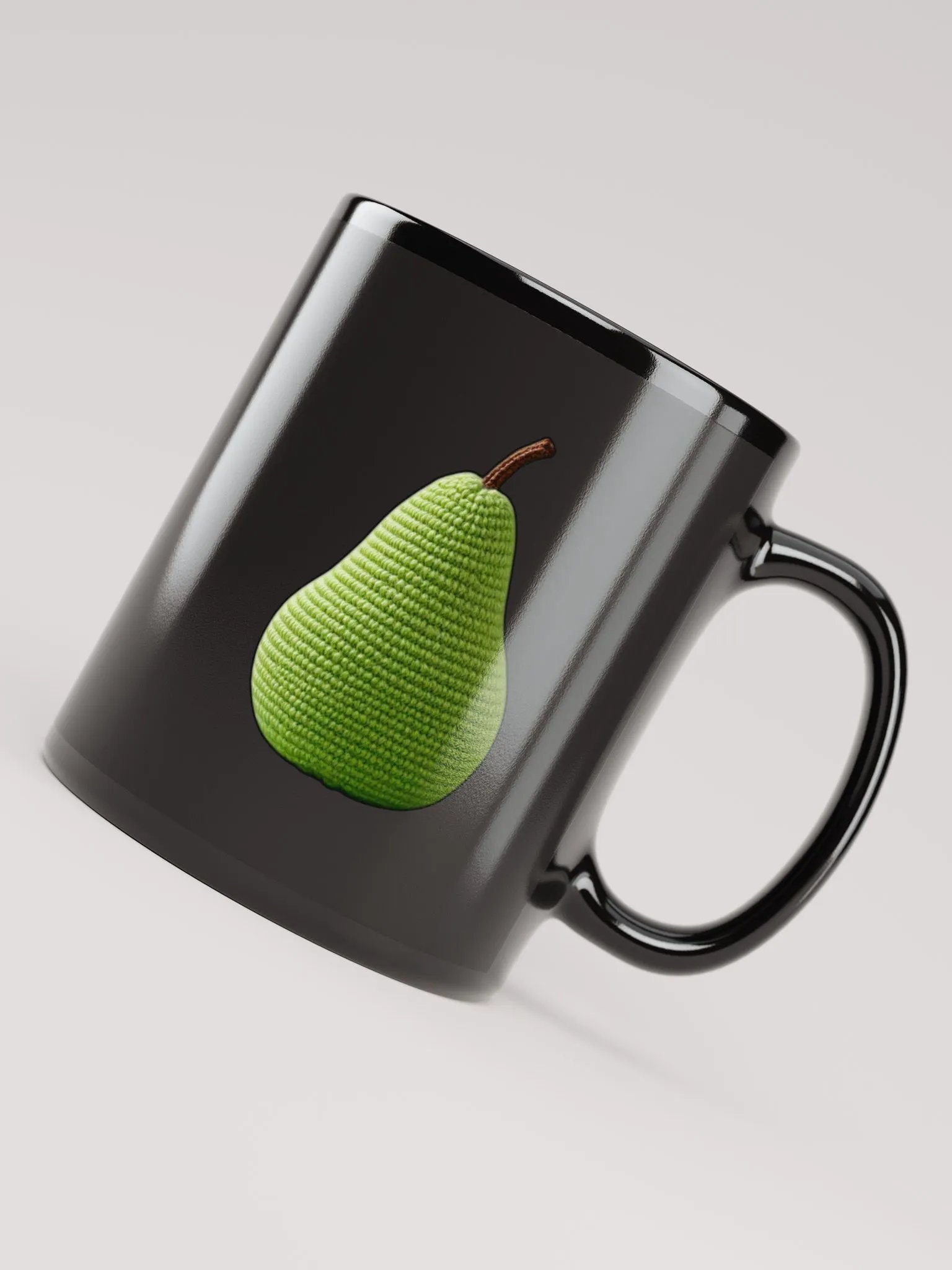 CozyAvocado Black Glossy Pear Mug #1 product image (4)