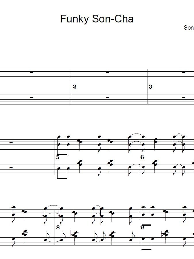 Funky Son Cha - Piano sheet music product image (1)