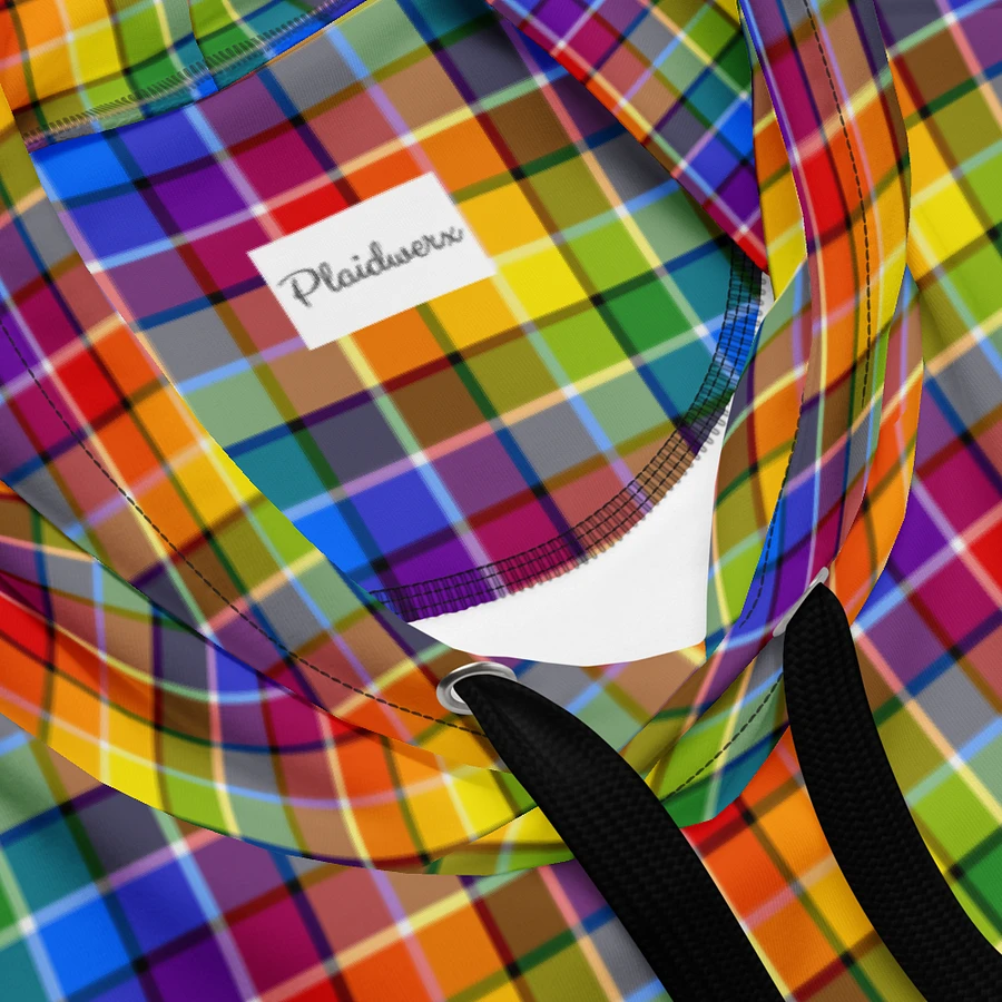 Bright Rainbow Plaid Hoodie product image (10)