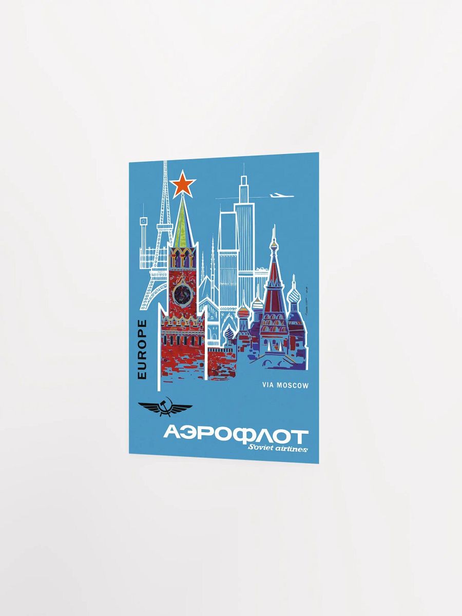 Aeroflot, USSR 1968, Airlines retro travel — vintage travel poster product image (7)