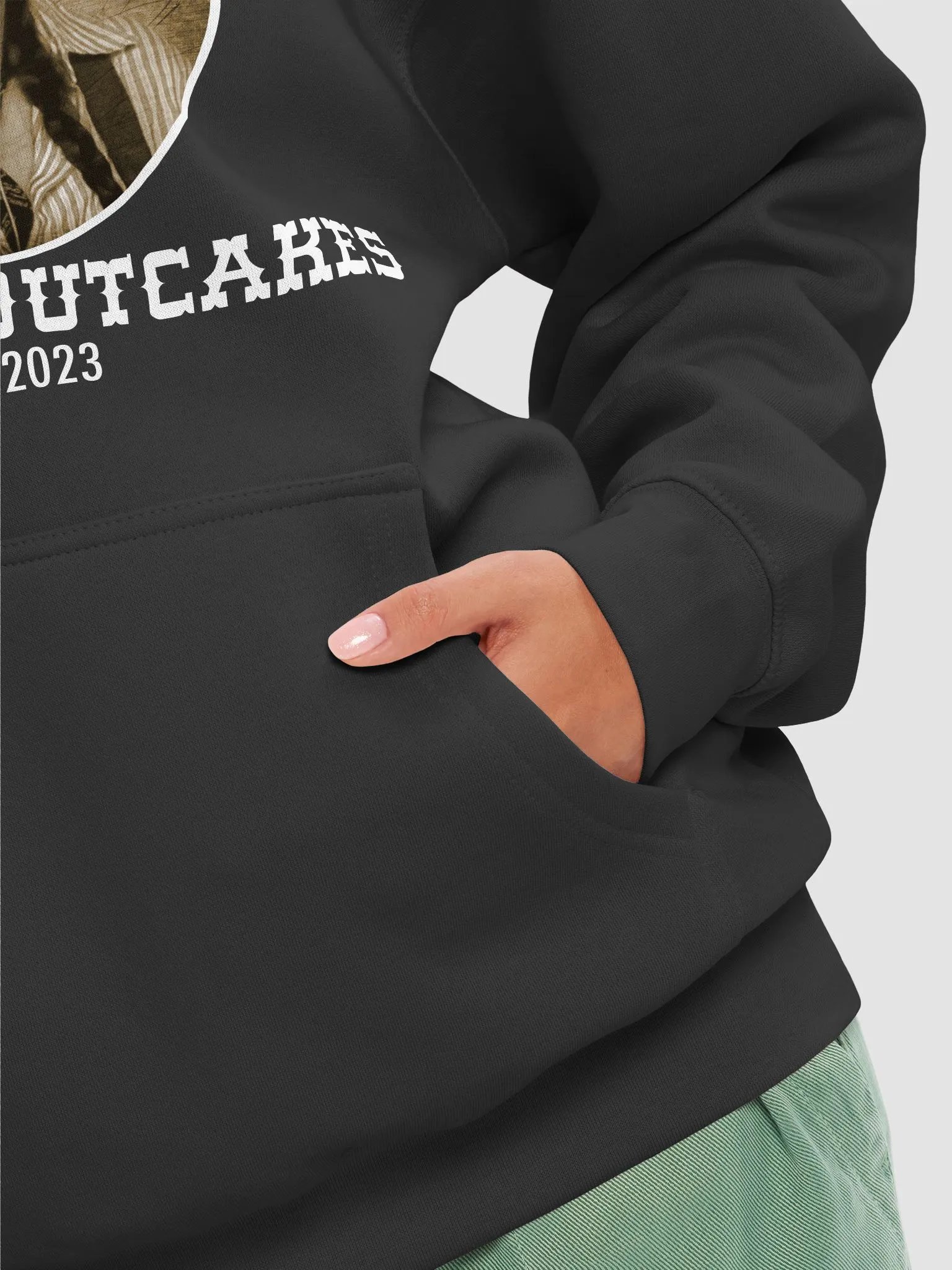 Liz XP Classic Outcakes Unisex Hoodie (White Logo) product image (16)