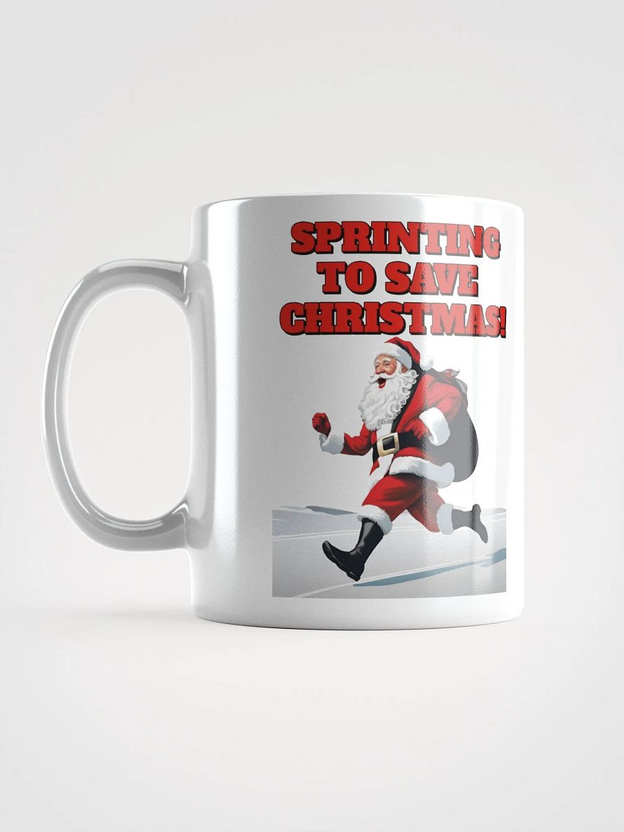 Sprinting To Save Christmas - Santa Claus White Mug product image (17)