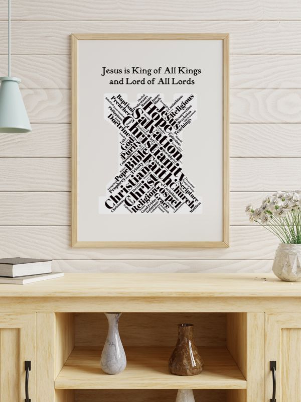 Printable Christian Wall Art – "Jesus is King of Kings, and Lord of All Lords" Castle Design product image (3)