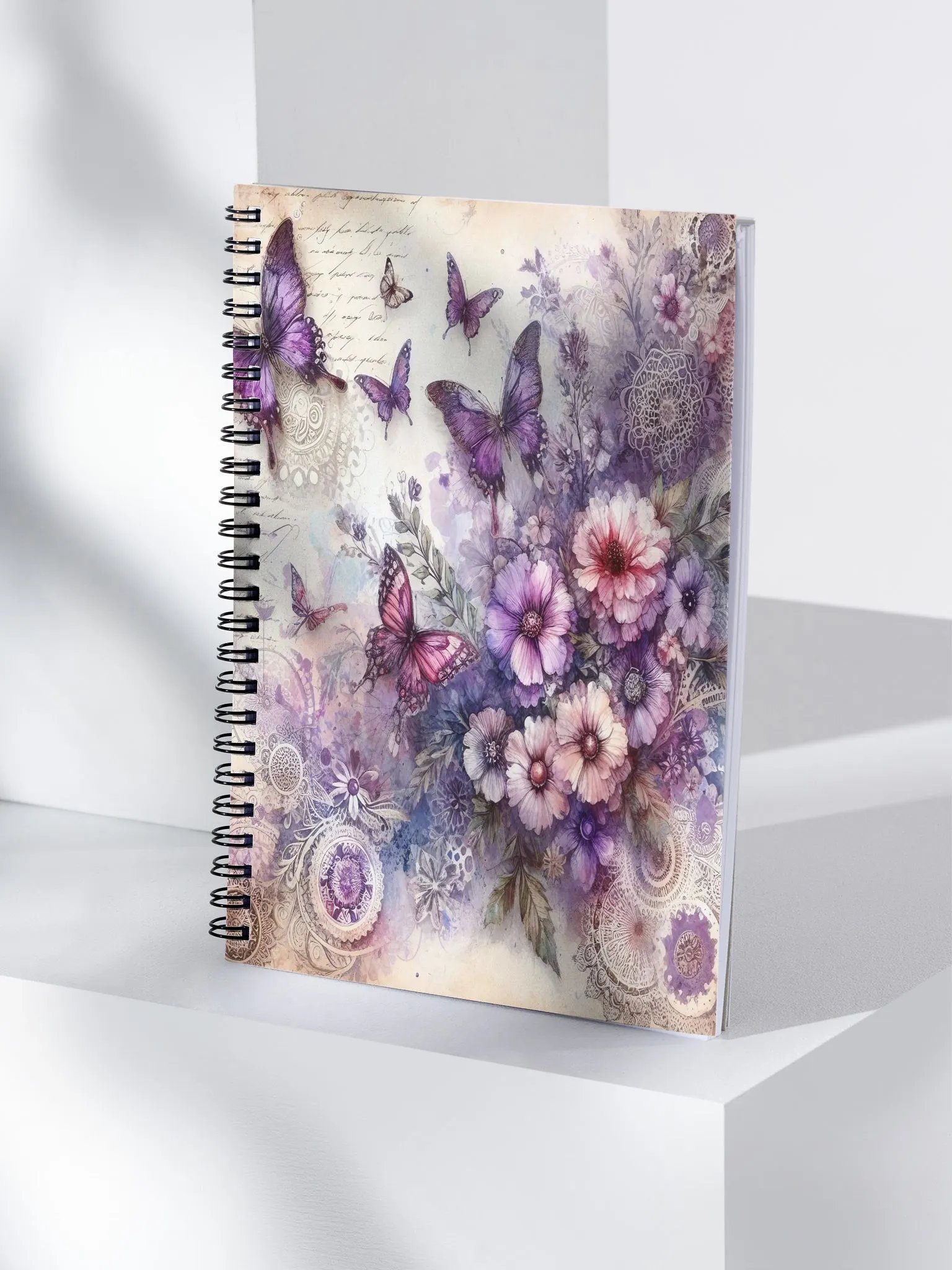 Purple Butterflies-Spiral Notebook product image (4)