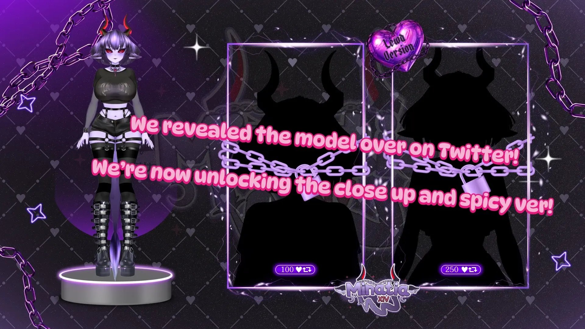 Check it out over on my Twitter linked in my bio!   We’re close to the up close version! #vtuber #envtuber #minatiaxiv #dragonvtuber