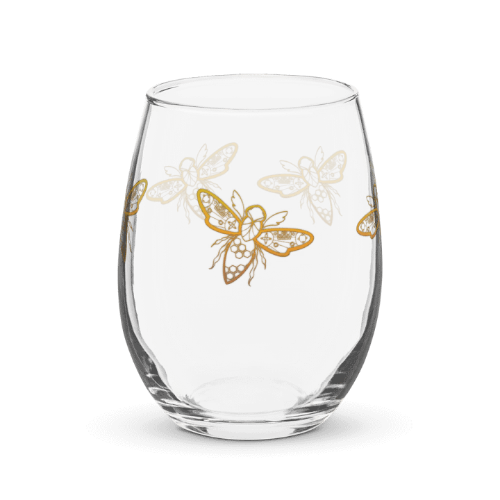 Evie's Bees Wine Glass product image (1)