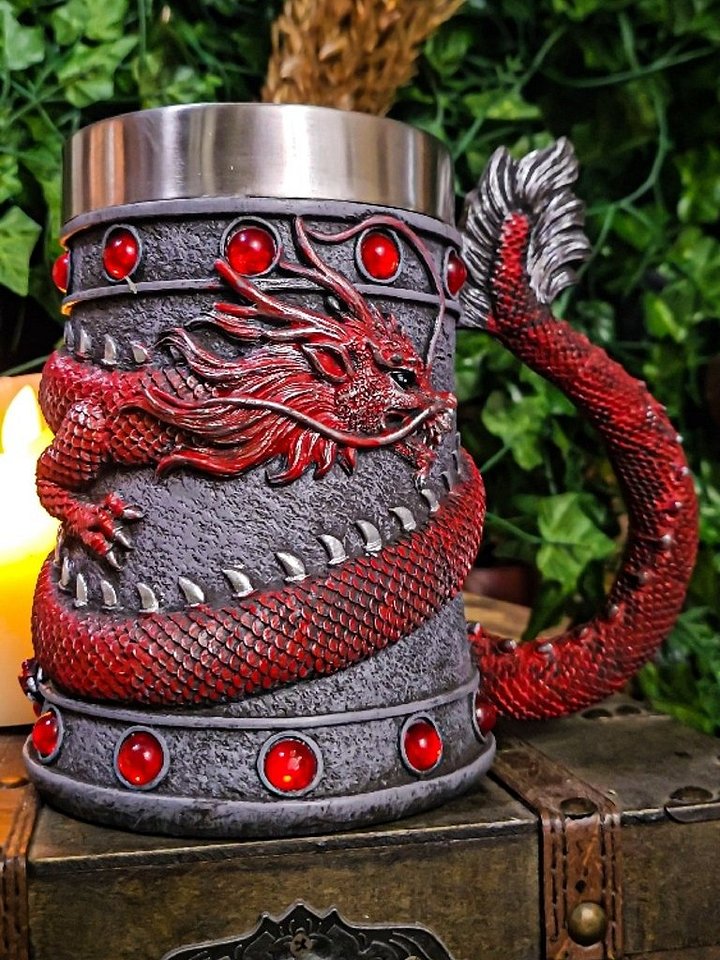 The Armored Kingdom Crimson Red Wrapped Dragon Mug product image (1)