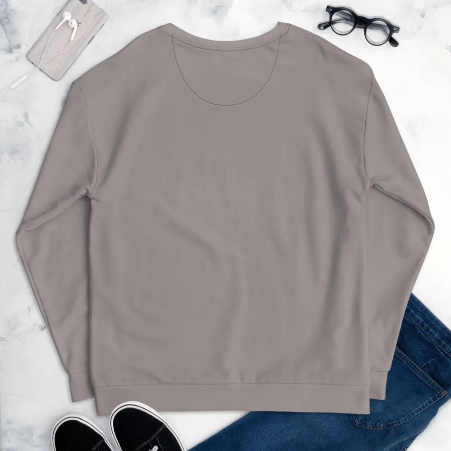 Plain Grey Soft Summer Unisex Recycled Polyester Heavyweight Premium Sweatshirt by Treasure Pie product image (2)